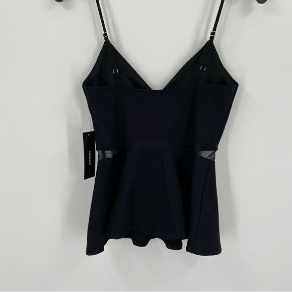 Lulu’s Women’s Keen Interest Black Mesh Peplum Top size S - Picture 4 of 4